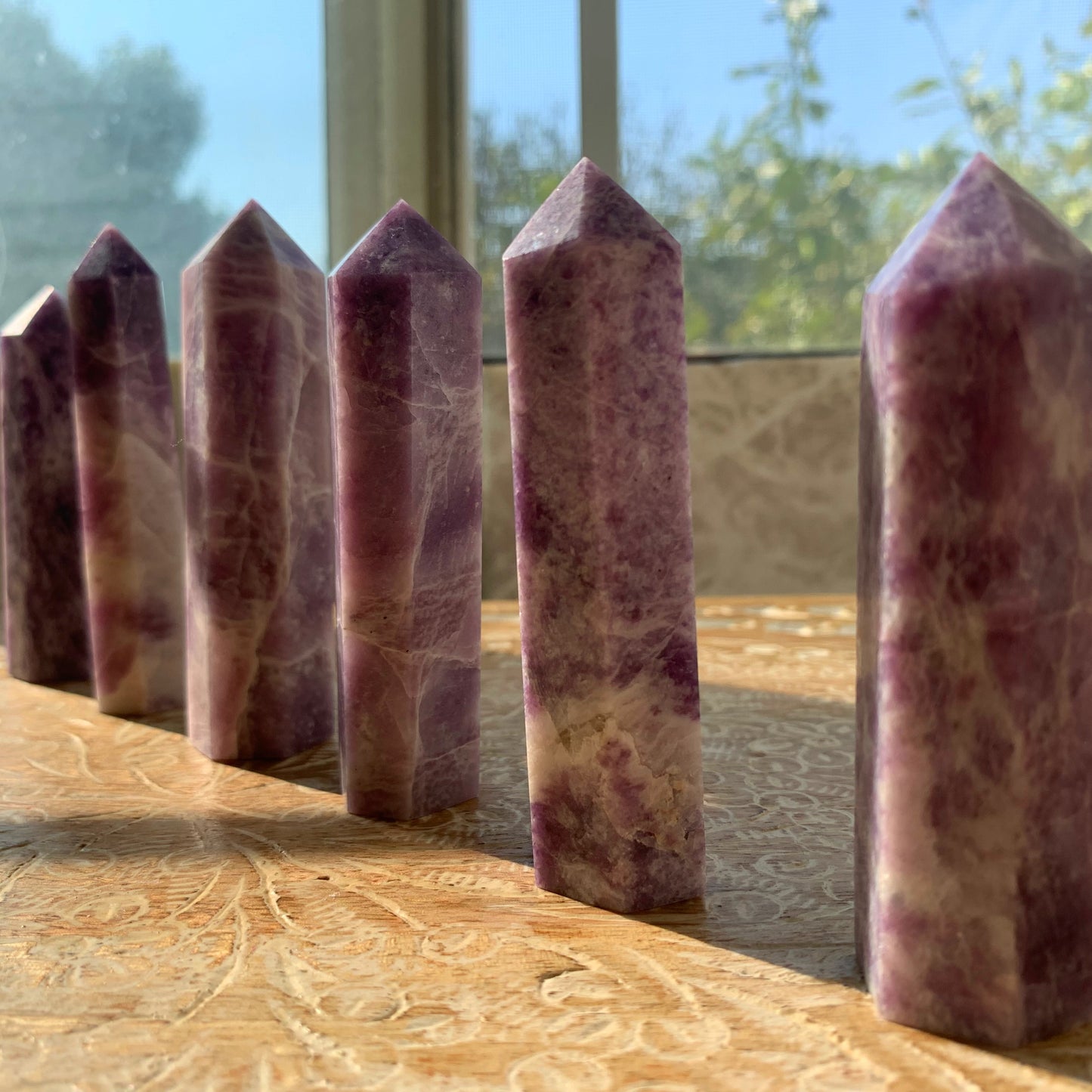 Lepidolite Tower 3”+
