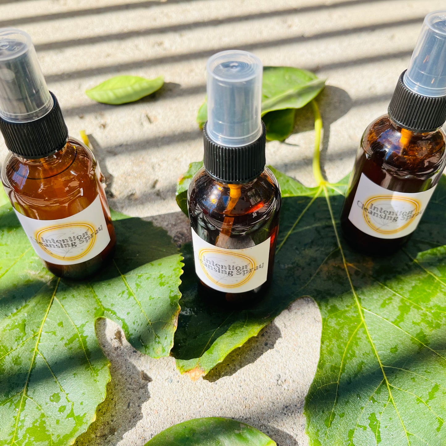 Intention Cleansing Sprays (w/ crystals & flowers)
