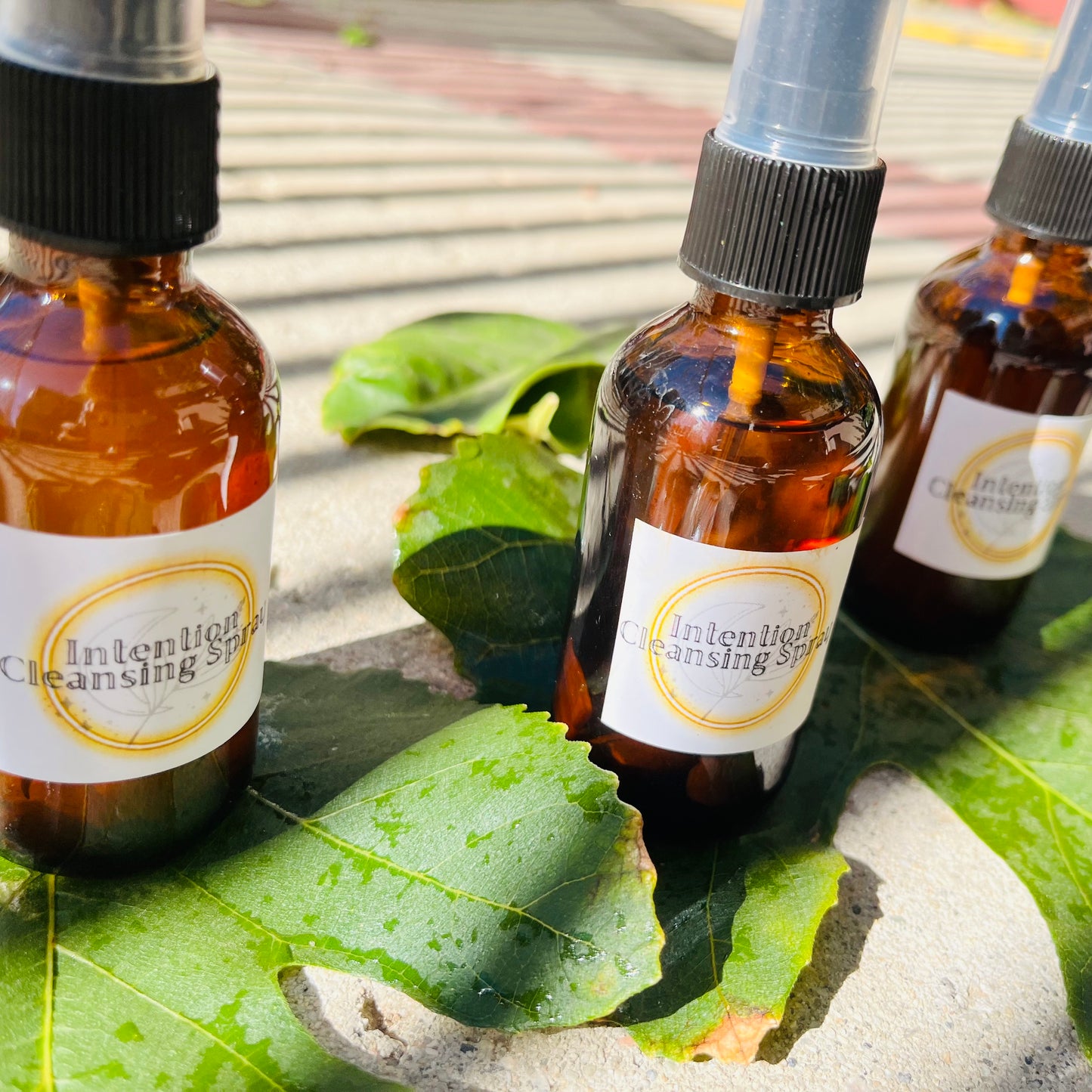 Intention Cleansing Sprays (w/ crystals & flowers)