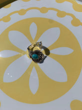 Load image into Gallery viewer, Sterling Silver Plated Turquoise Ring (made in India)
