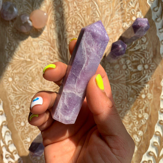 Lepidolite Tower 3”+