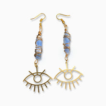 Load image into Gallery viewer, Third Eye Blue Kyanite Earrings
