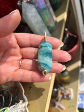 Load image into Gallery viewer, Green Agate Druzy Pendant
