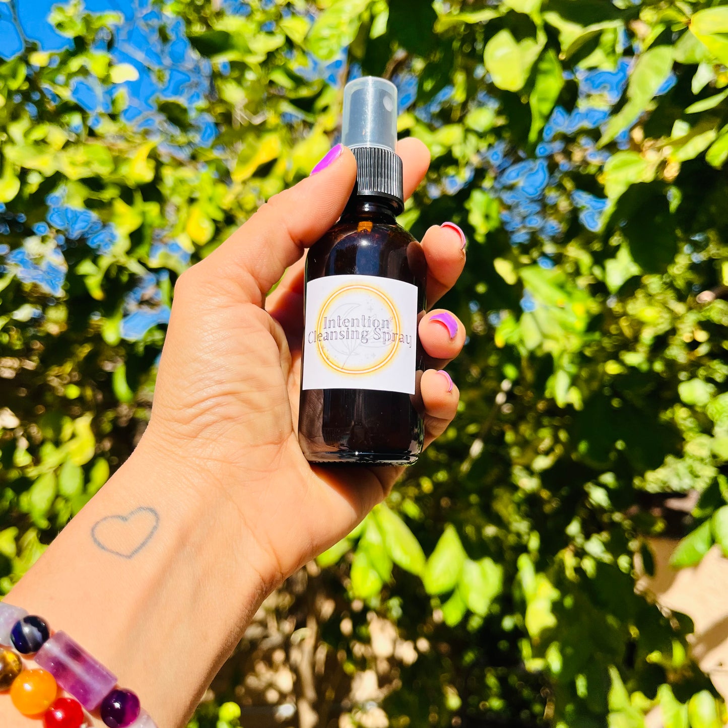 Intention Cleansing Sprays (w/ crystals & flowers)