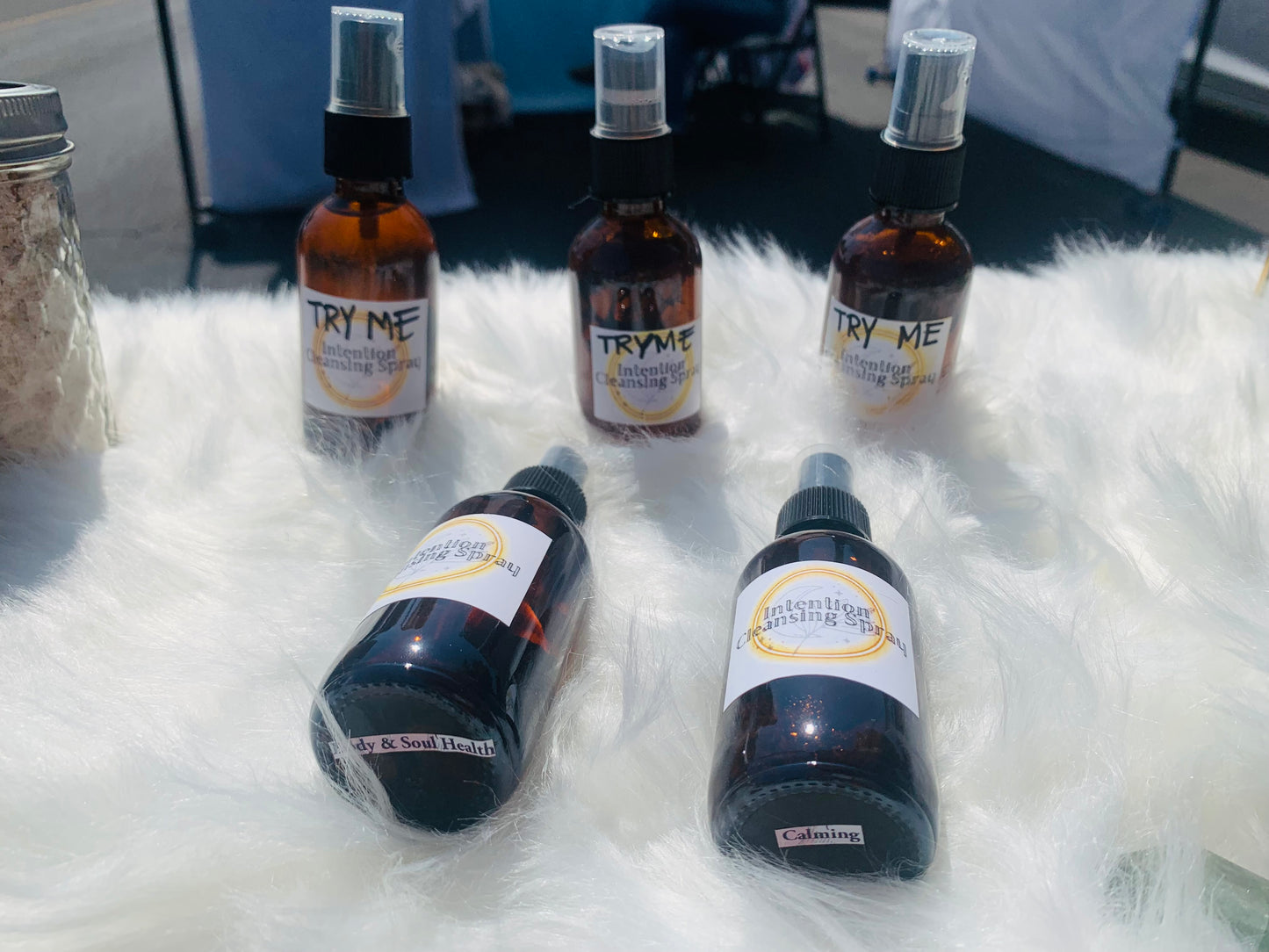 Intention Cleansing Sprays (w/ crystals & flowers)