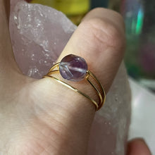 Load image into Gallery viewer, Amethyst (Faceted) 3 Loop Ring
